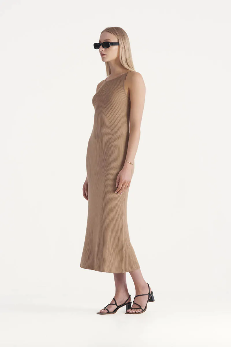 Mills Knit Dress Camel