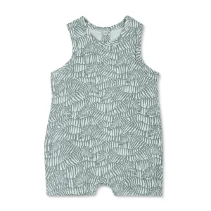 Muslin Sleeveless Coverall - Zebra Print