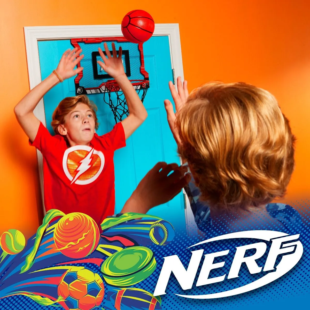 Nerf Pro Hoop Basketball Set - Orange