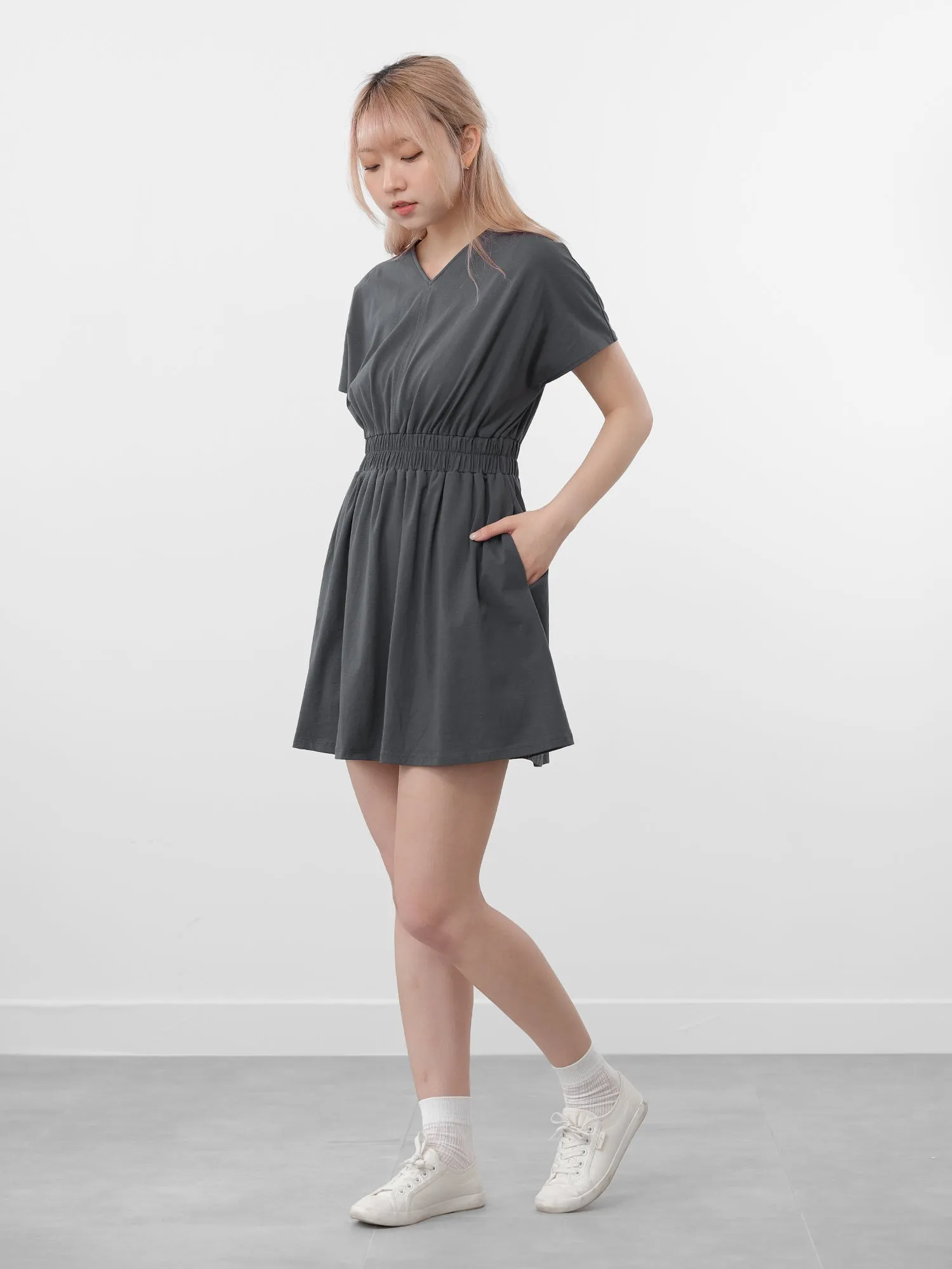 Paige Elastic Waist Mini Dress