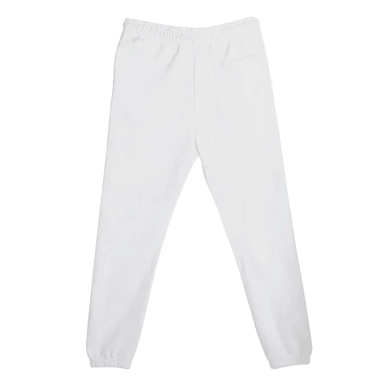 Premium Streetwear Cuffed Sweatpants - White