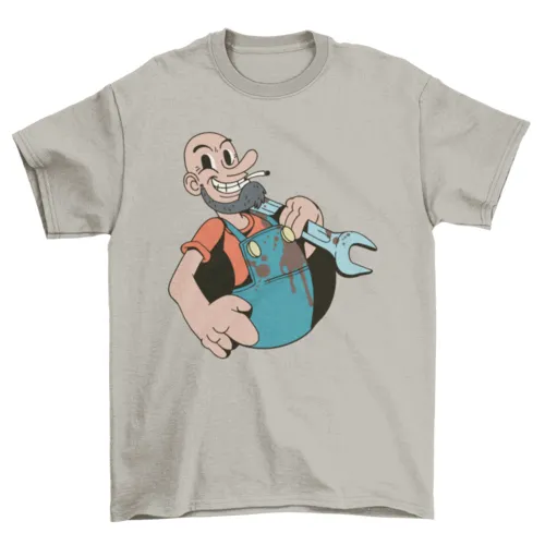 Sailor with wrench t-shirt