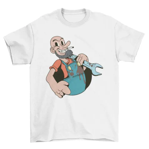 Sailor with wrench t-shirt