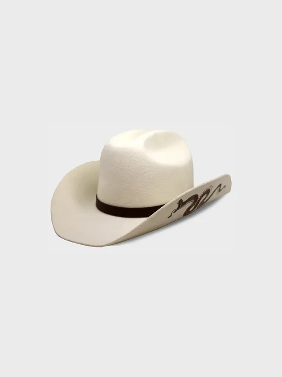 Serpent Cowboy Hat - Off White