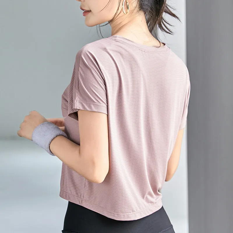 Summer Loose Crop Top Yoga Clothes