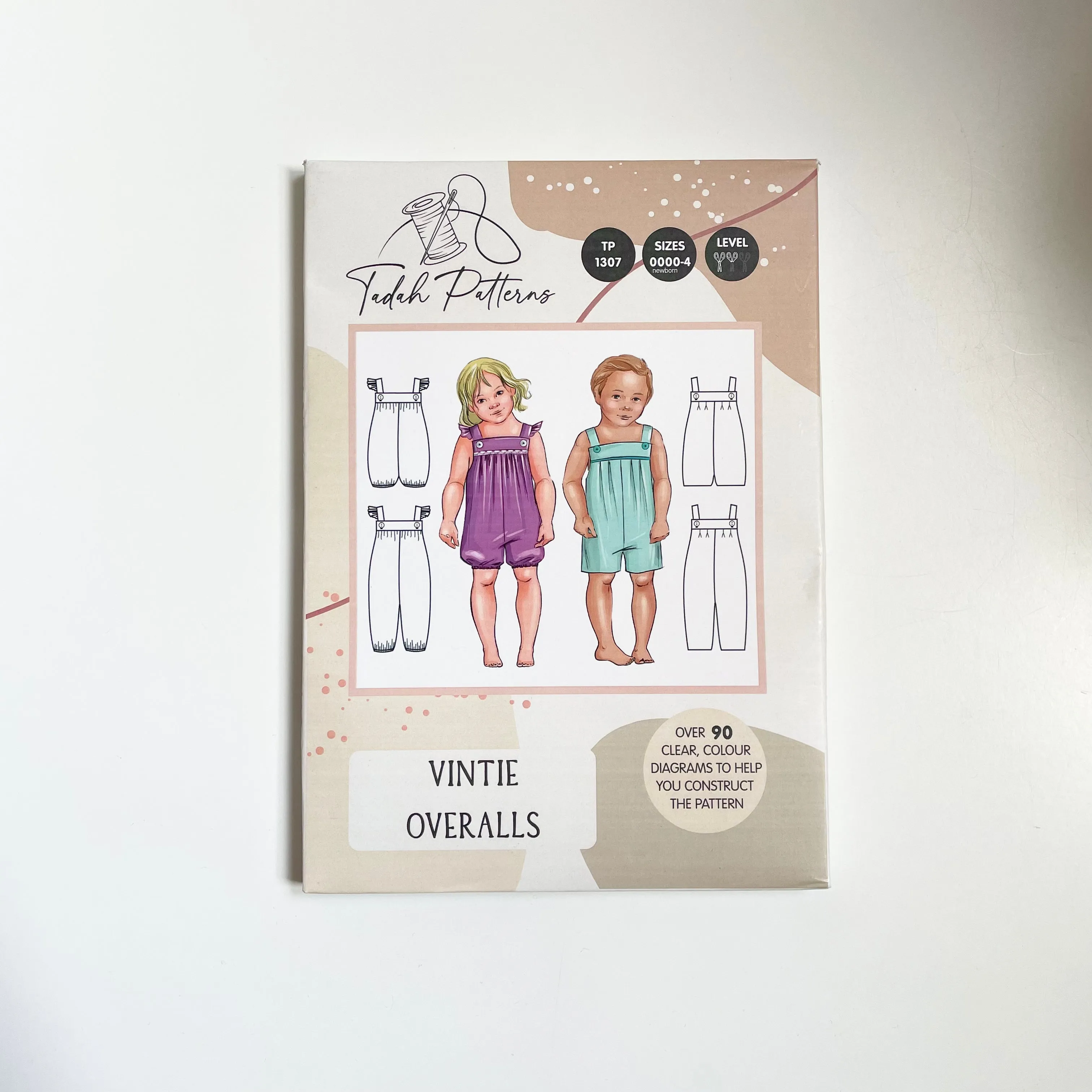 Tadah Patterns : Vintie Baby Overalls