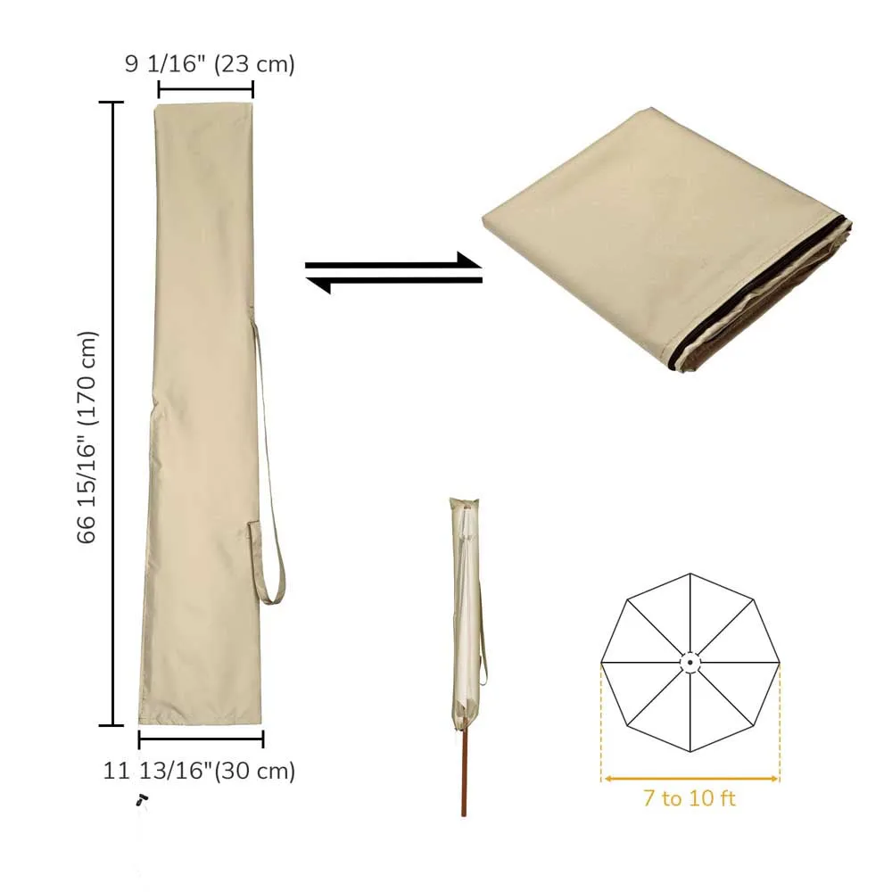 TheLAShop Patio Umbrella Covers with Zipper & Rod 5-13FT