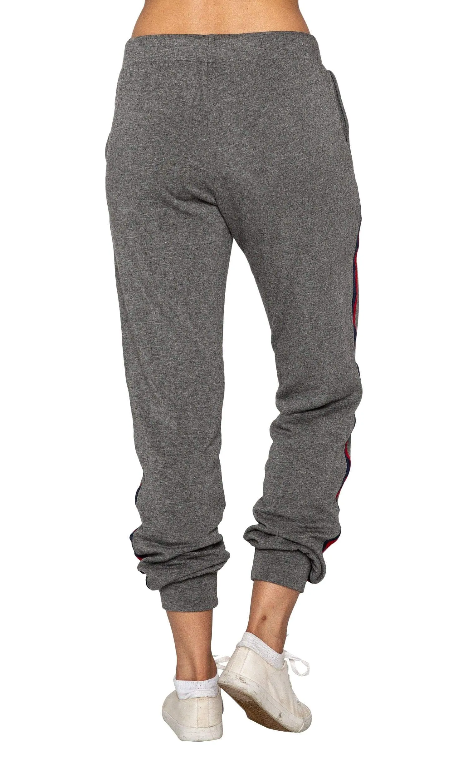 Velvet by Graham & Spencer Dior Stripped Jogger Pants - Charcoal.