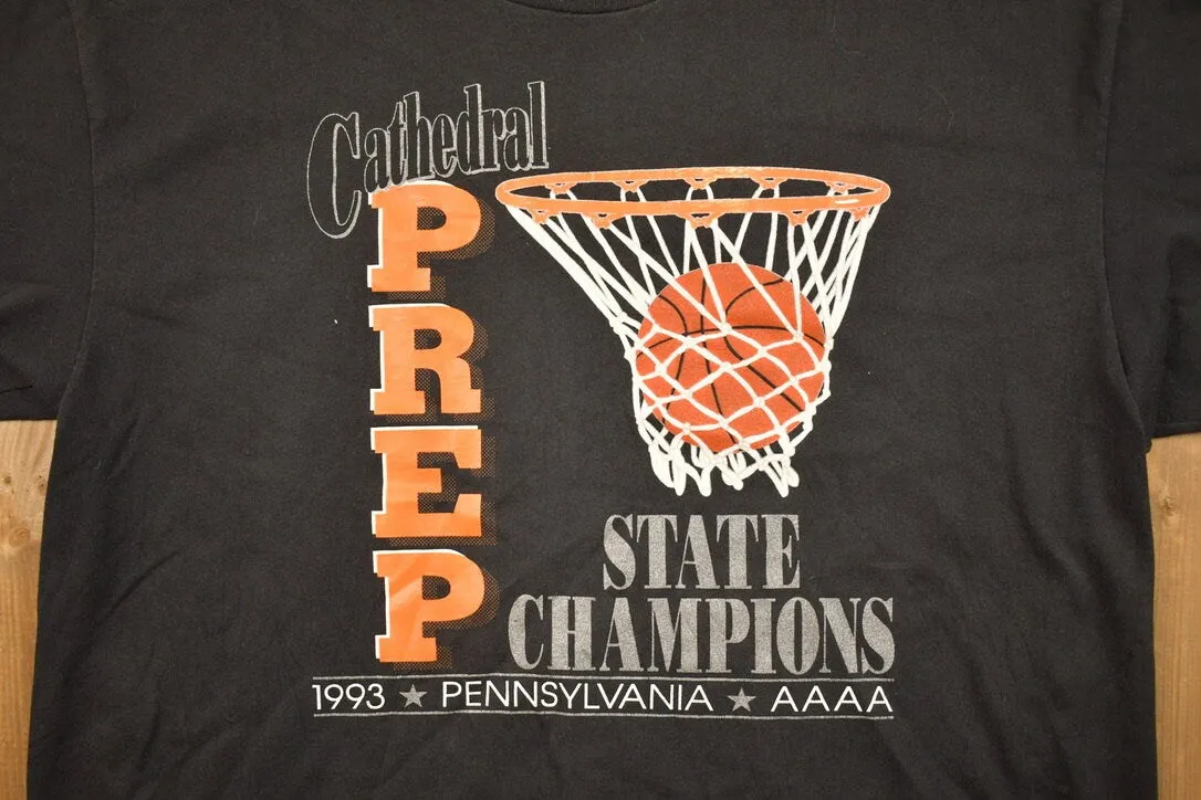 Vintage 1993 Graphic Basketball Championship T-Shirt