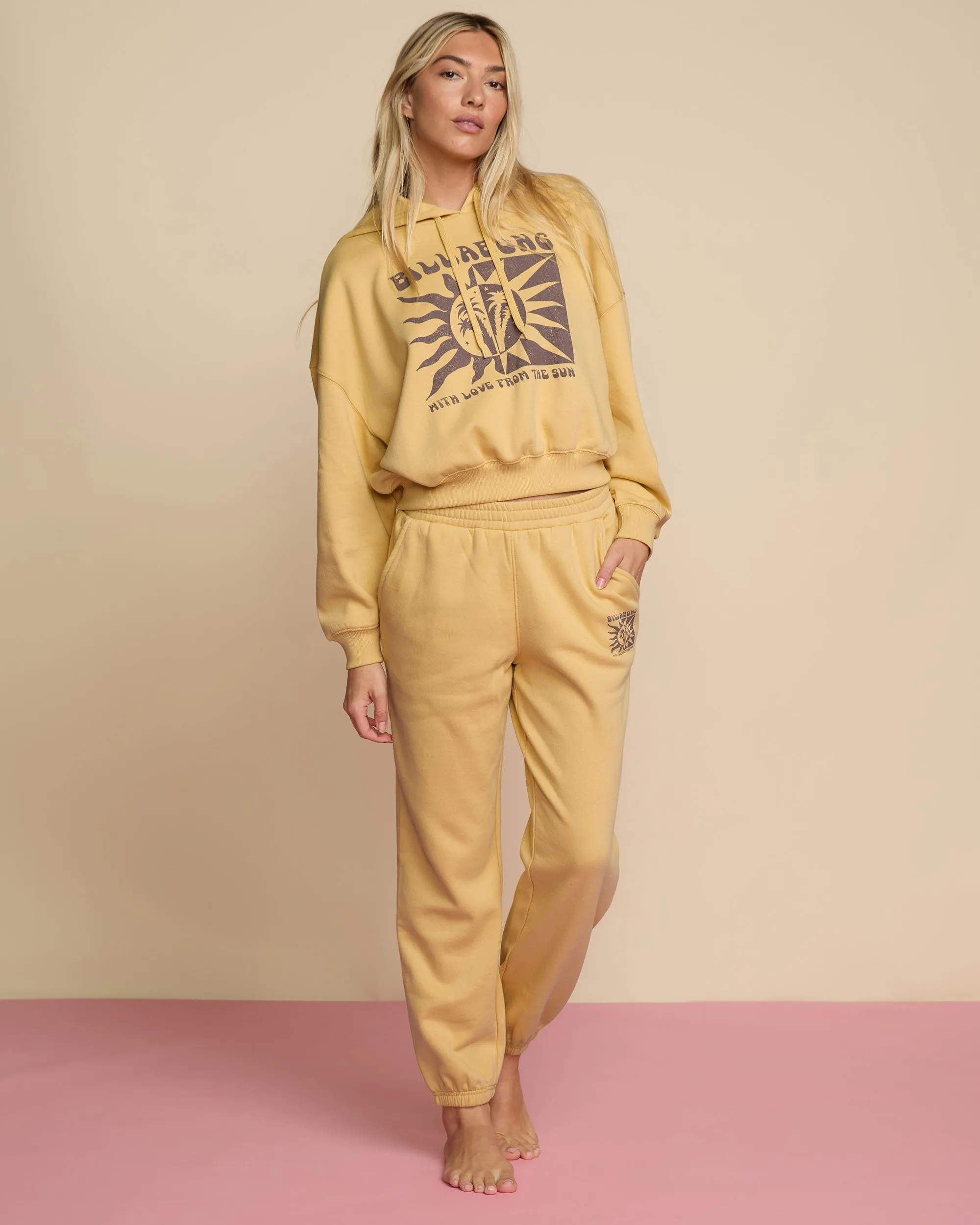 With Love From The Sun Hoodie - Pale Yellow