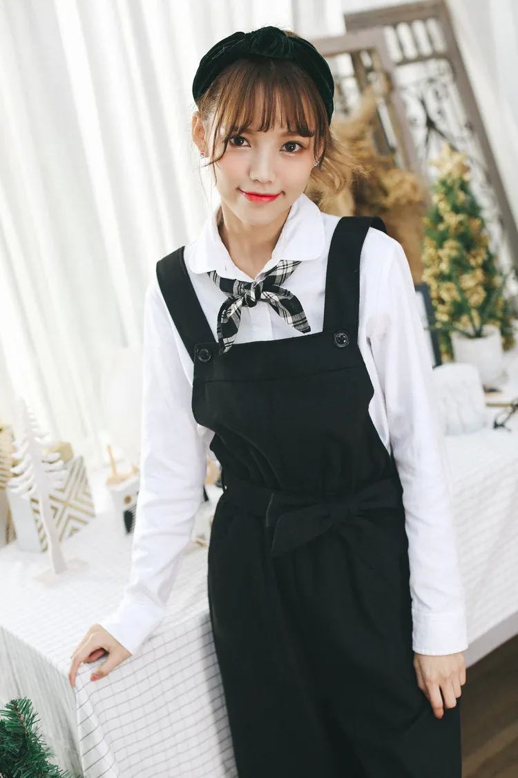 Womens Loose Fitting Minimalist Cotton Overalls With Pocket - Womans Casual Overalls - Loose Overalls - Overalls For Women