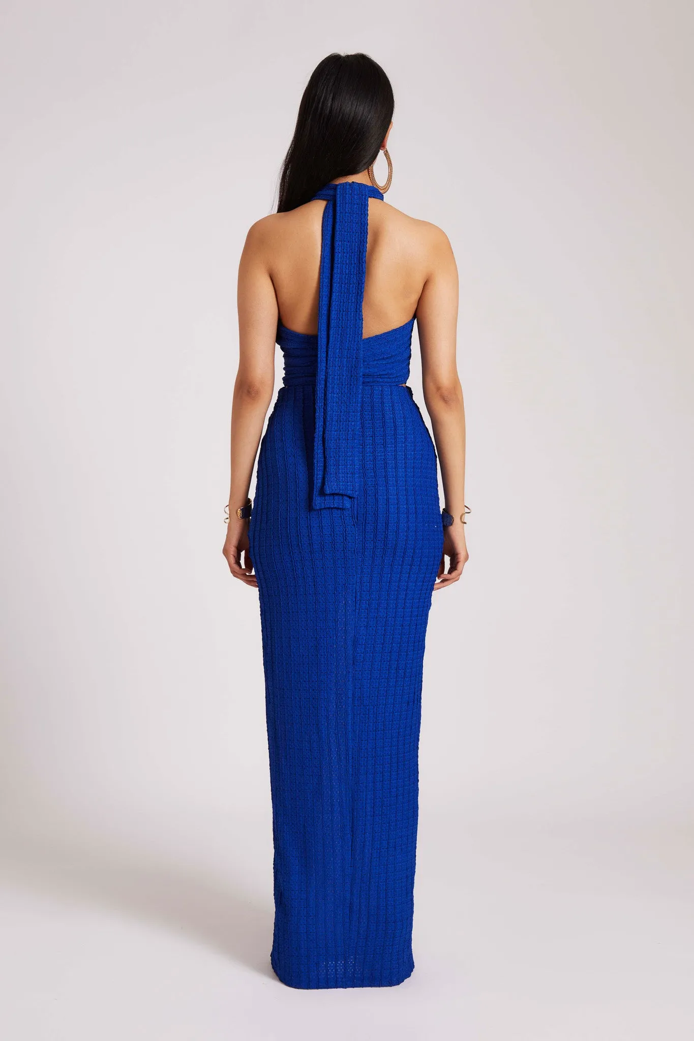 Wrapped Maxi Skirt Dress - Sapphire